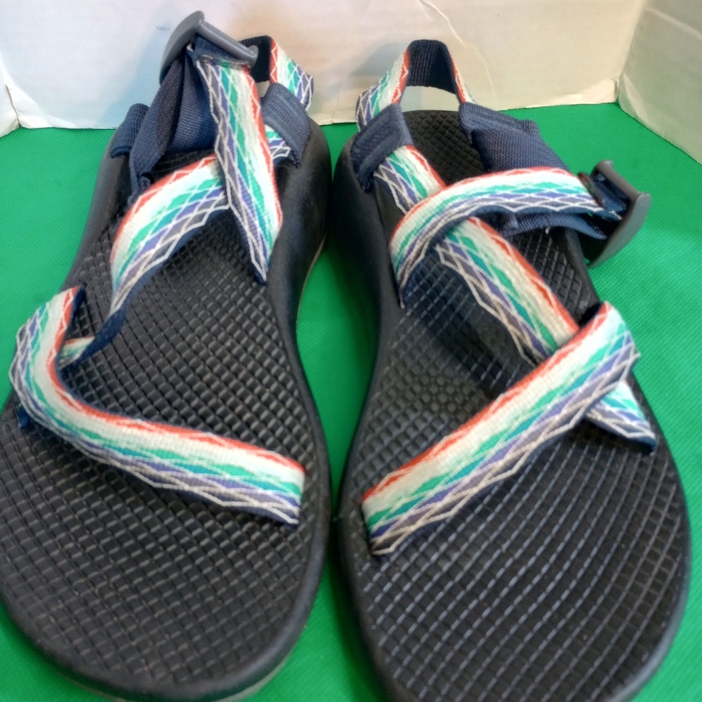 Chaco Navy Sandals with Multicolor Straps
